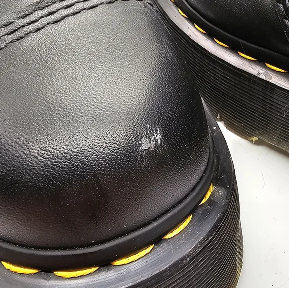 Dr. Martens Black Platform Shoes with Buckle Straps - Picture 6 of 11
